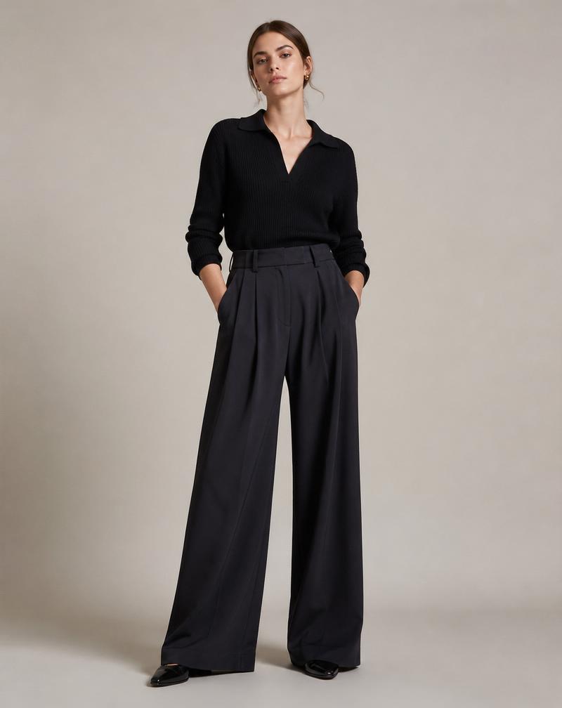 Full length shot of Ofler structured pants